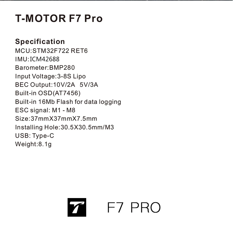 F7 PRO T-Motor Flight Controll - T-Motor F7 Pro Flight Controller recensione e prezzo